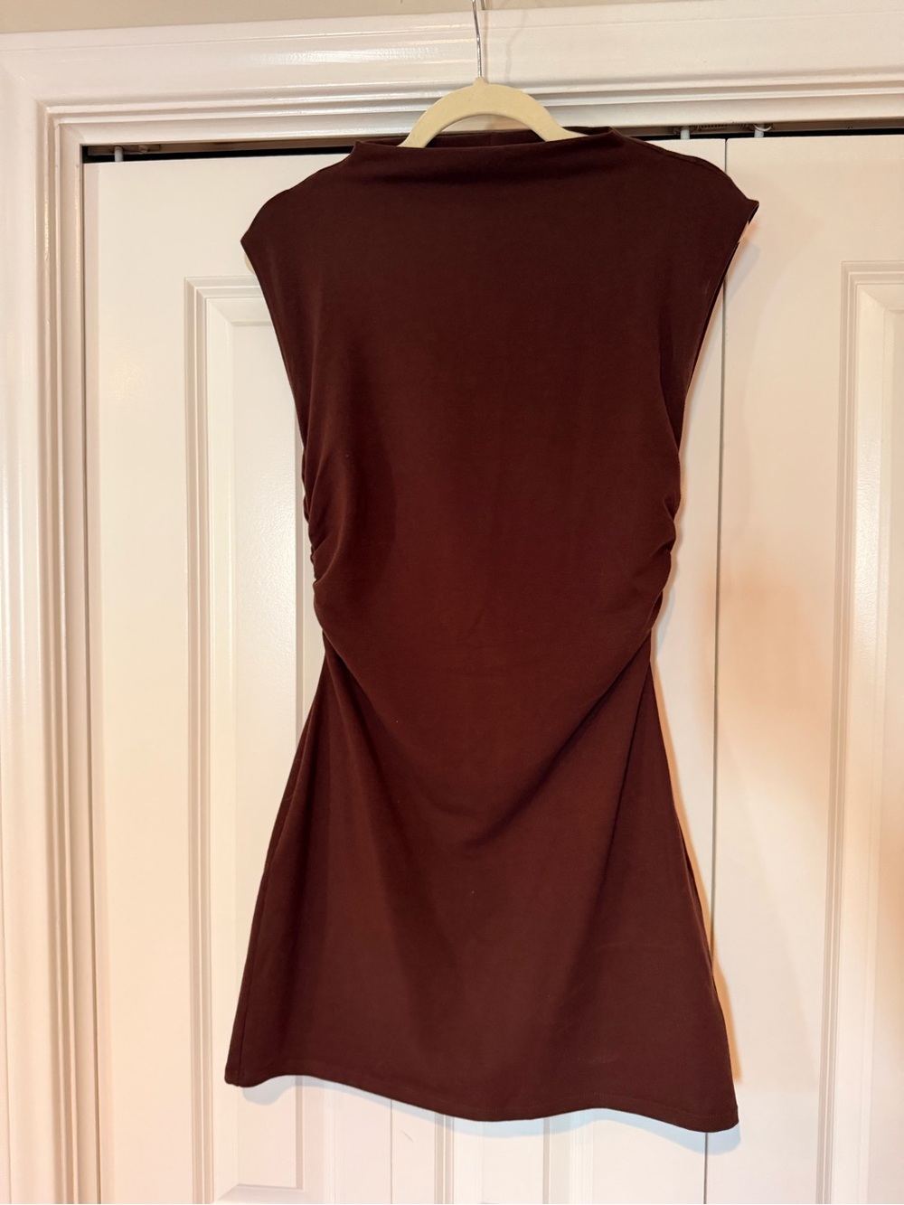 Reformation Sleeveless Brown Mini Dress